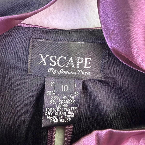 Xscape Womens Purple Satin Camisole & Jacket Set Beaded Detail Size 10