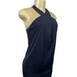 Bailey44 Women’s Navy Blue Haltered Loose Fit Shirt Sz S