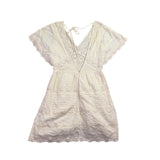 Amuse Society Womens White Cotton Lace Embroidered Mini Dress Boho Style Size S 