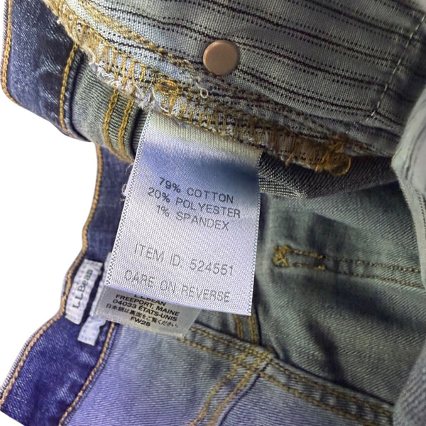 L.L. Bean Womens Dark Blue Cotton Blend Favorite Fit Straight Leg Jeans Size 18P