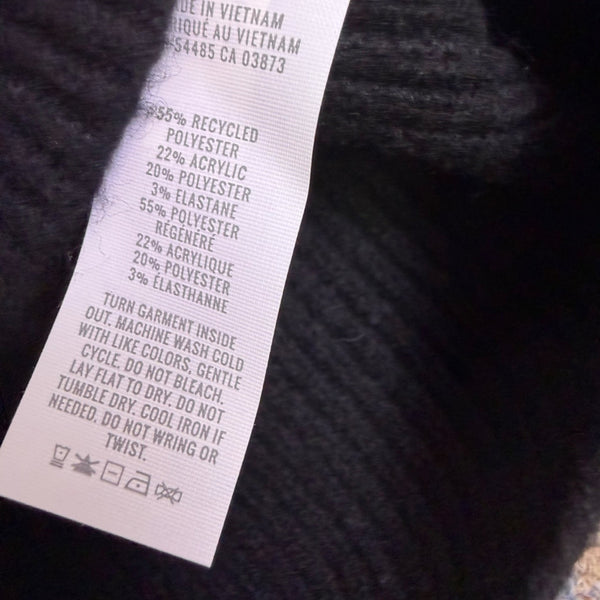 Aerie Women’s Black Recycled V-Neck Sweater Classic Fit Sz XS