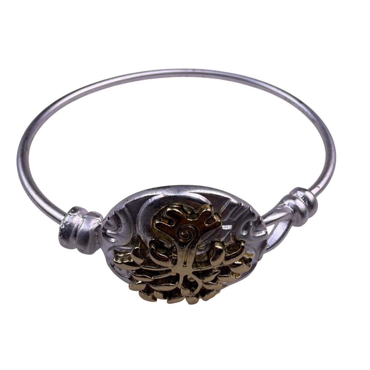 Silver Tone & Gold Tone Womens Tree Of Life Bangle Bracelet Unique Jewelry