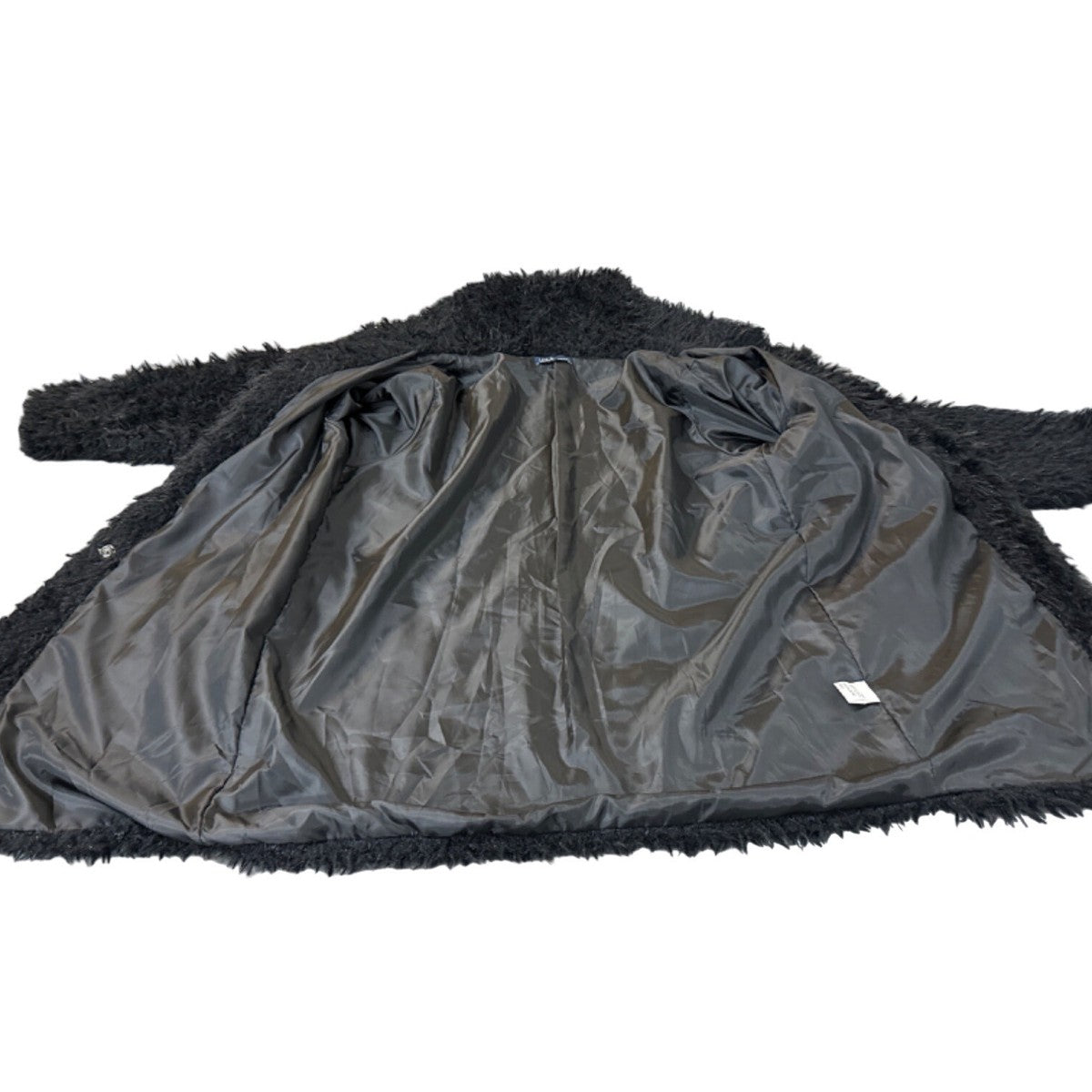 LOLA Women's Black Faux Fur Coat Size L