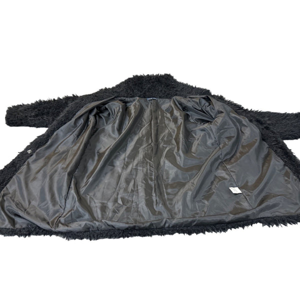 LOLA Women's Black Faux Fur Coat Size L