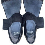 Camper Girls Black Leather Elastic Strap Sandals Size 38
