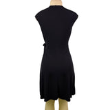 Ivanka Trump Womens Black Wrap Dress Tie Waist Sleeveless Sz XS