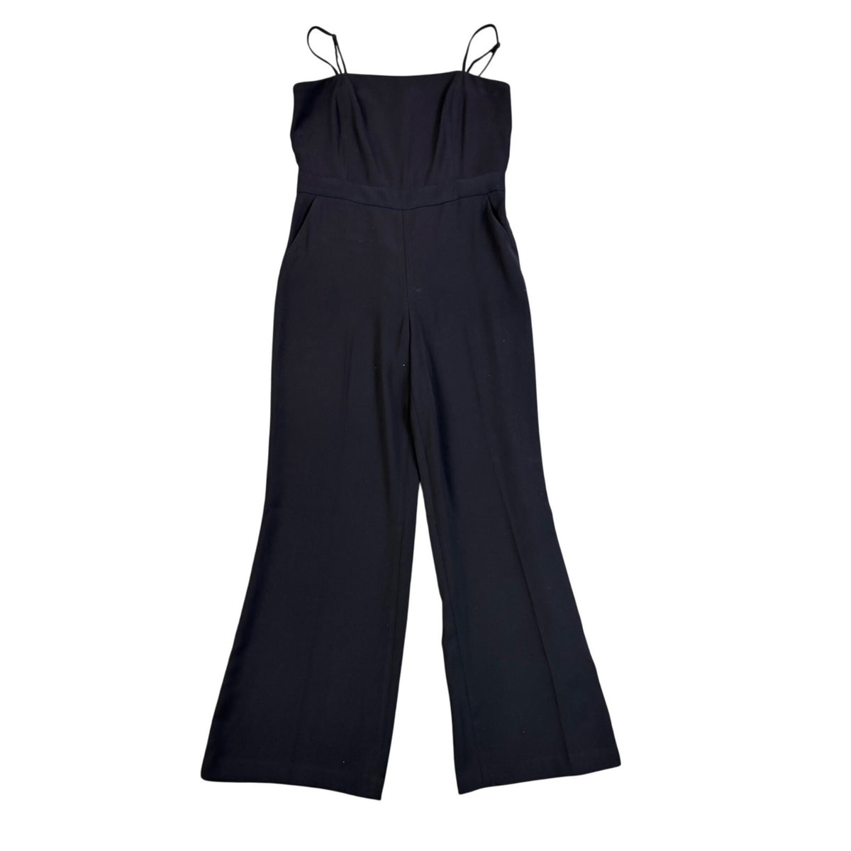Banana Republic Womens Black Jumpsuit Spaghetti Straps Formal Wide-Leg Size 10