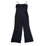 Banana Republic Womens Black Jumpsuit Spaghetti Straps Formal Wide-Leg Size 10