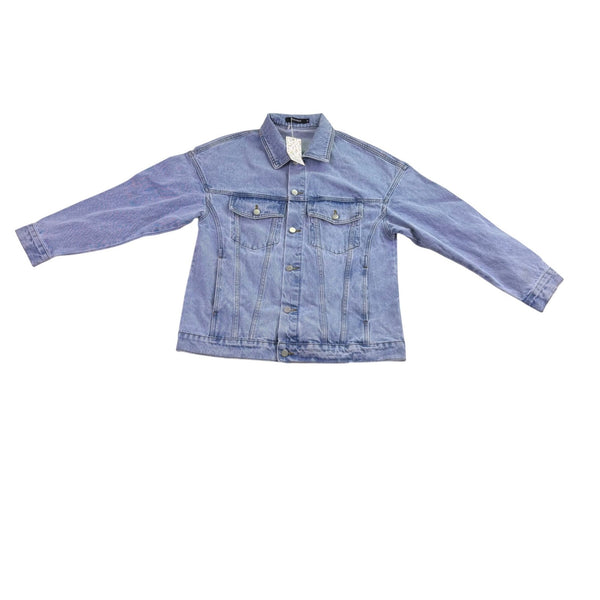 Automet Blue Cotton Denim Jacket Casual Button-Up Classic Fit Style Size M