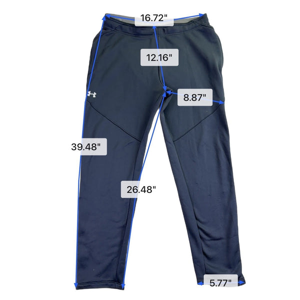 Under Armour Mens Black Polyester ColdGear Pants Size L