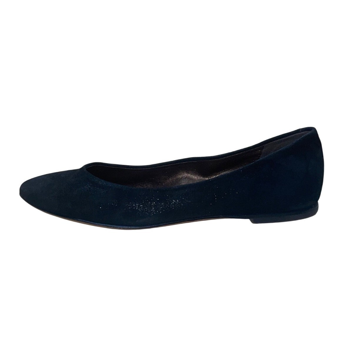 AGL Women’s Black Suede Leather Sole Slip-On Ballet Flats Size 37.5