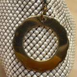 Whiting & Davis Made In USA Women’s White Mesh Vintage Evening Clutch Bag