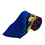 Rush Limbaugh No Boundaries SilBlue & Multi-Color Silk Tie Abstract Leaf Striped