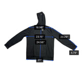 Coofandy Mens Black Hoodie Pullover Long Sleeve Casual Sweatshirt Size L