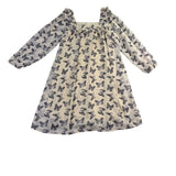 Hayden Girls Cream/Black Butterfly Dress Ruffle Detail Sz L