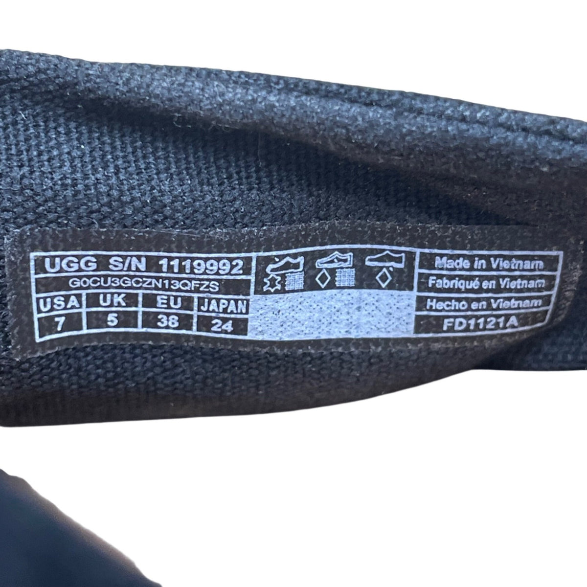 UGG Womens Black Fabric Wedge Sandals Bow Ankle Strap Espadrille Design Size 7