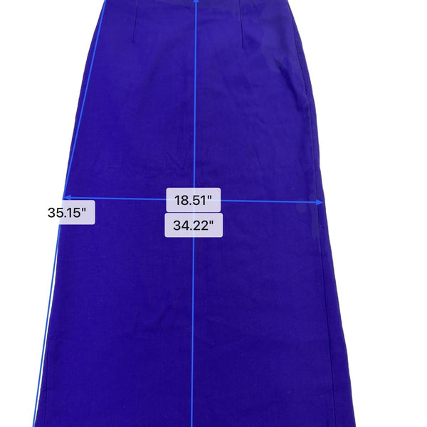 Zara Womens Purple Midi Skirt With Back Slit Size M