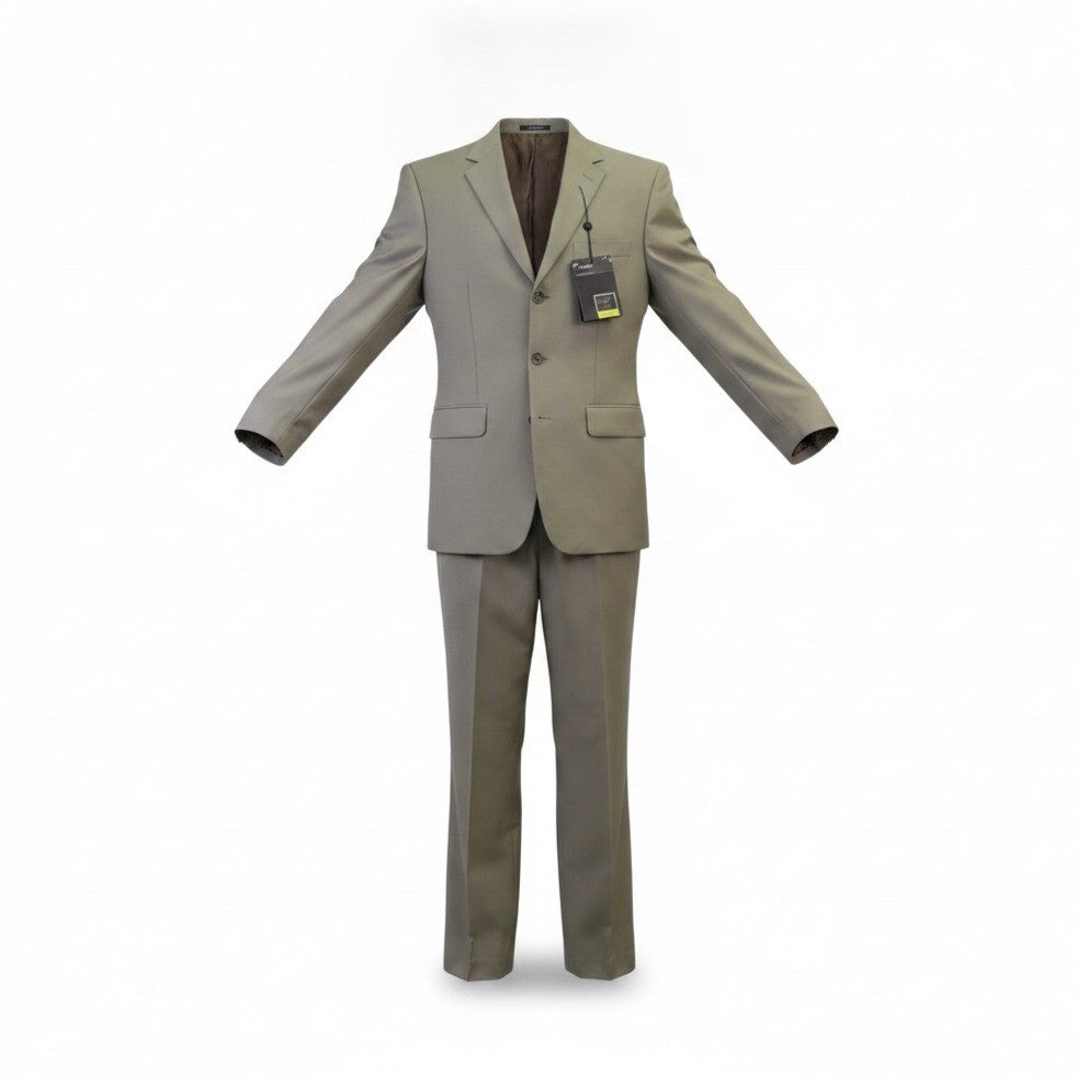 Alfani Mens Olive 100% Wool Performance Suit Two-Piece Garment Size 38S 32W