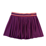 Nike Womens Purple Dri-Fit Tennis Pleated Skort With Orange Trim Size L