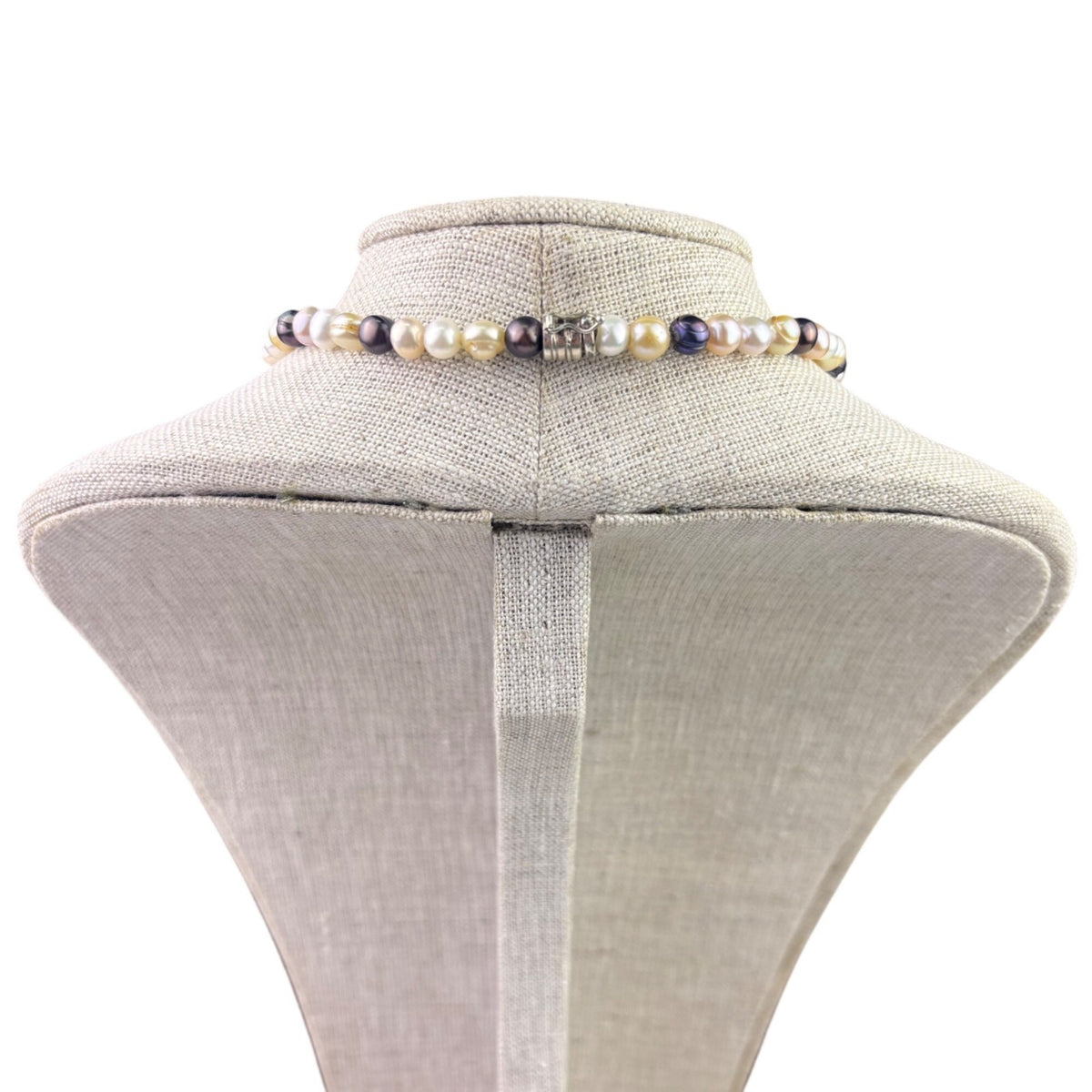 Pasina Womens Multicolor Freshwater Pearl Necklace Modern Bead Design