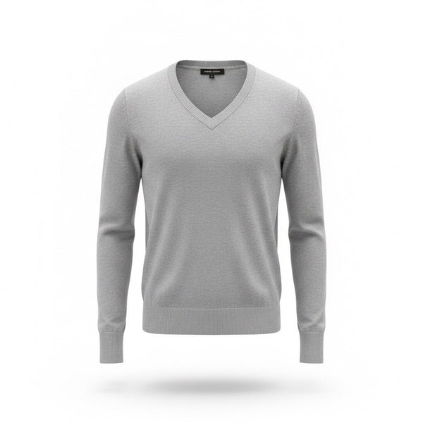 Banana Republic Women Gray V-Neck Sweater Classic Knit Pullover Size S