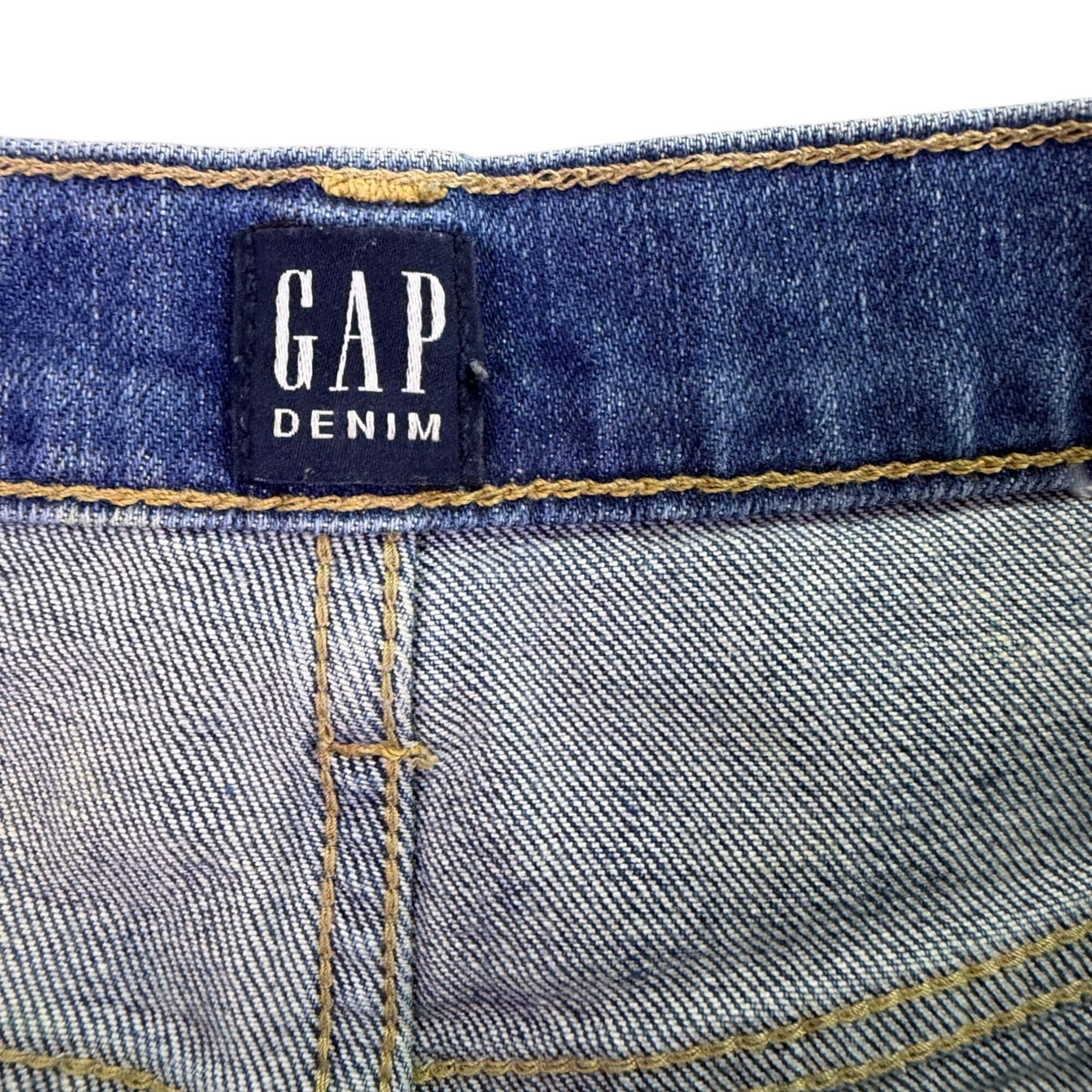 Gap Womens Blue Denim High-Waisted Distressed Button-Fly Shorts Size 28 Regular