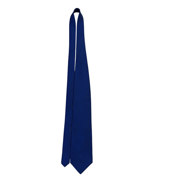 Robert Talbott Mens Blue Hand-Sewn Silk Cotton Striped Tie Made In USA