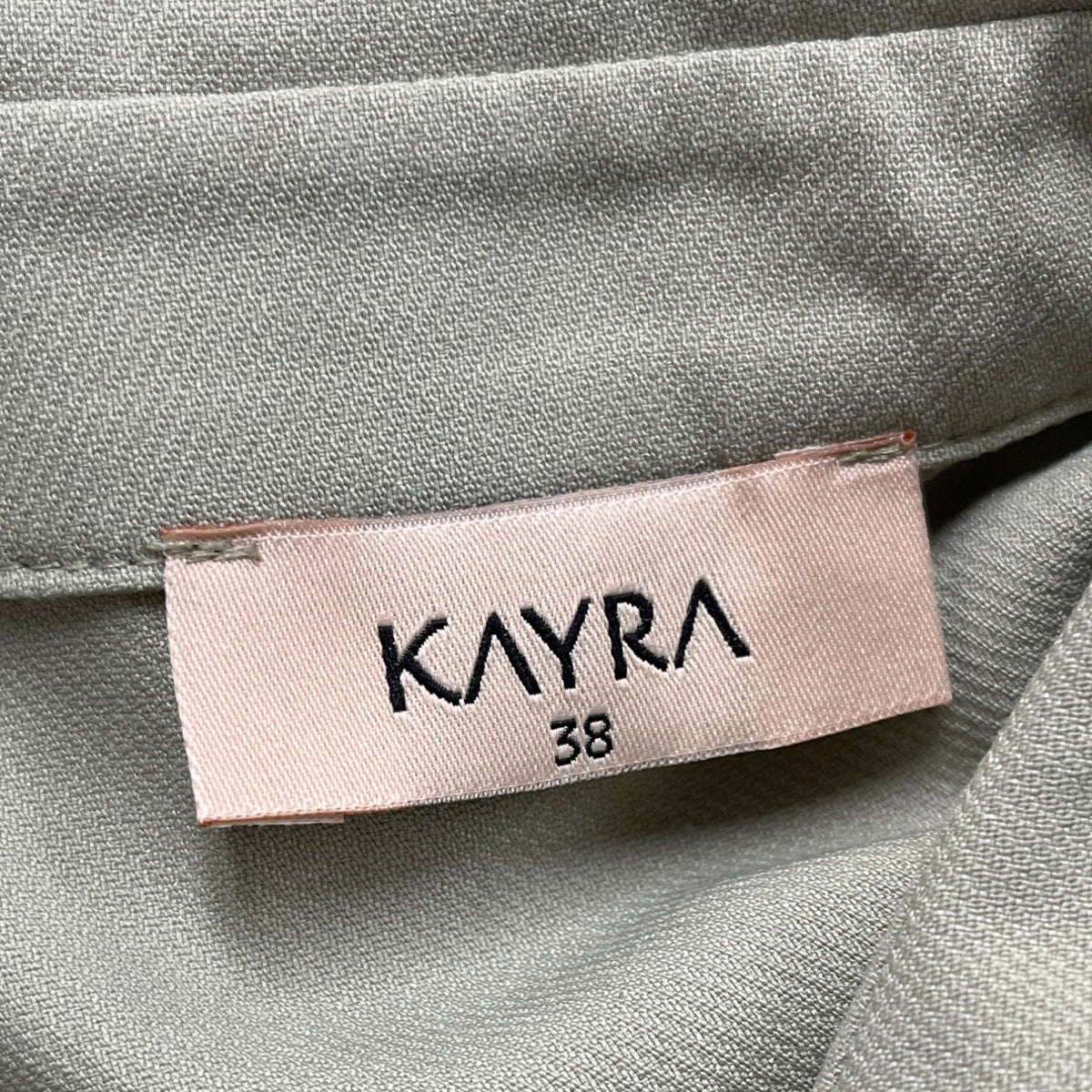 Kayra Womens Green Multicolor Striped Shirt Dress Long Sleeve Size 38