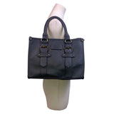 G.H. Bass & Co. Women’s Dark Green Vegan Leather Structured Handbag Tote Bag