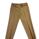 St. John Women’s Tan Triacetate Blend Slim Fit Trousers Work Pants Size 12