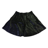 Idem Ditto Womens Black Skater Skirt Flared Faux Leather Size S