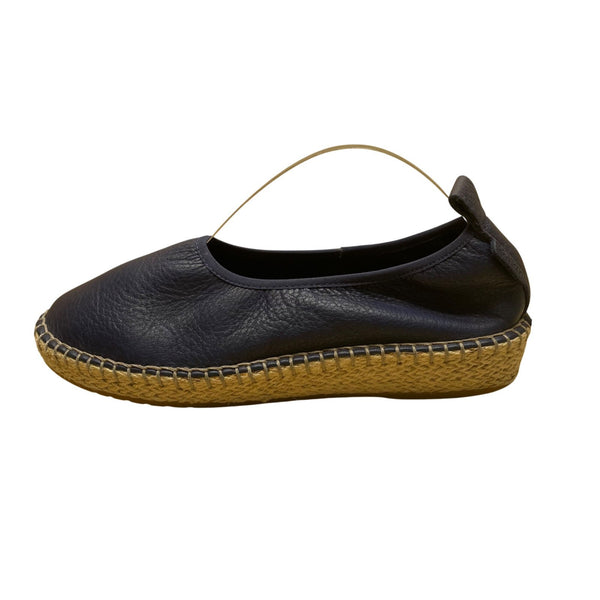 Cole Haan Women’s Marine Blue Leather Cloudfeel Espadrille Slip-On Shoes Sz 6.5B