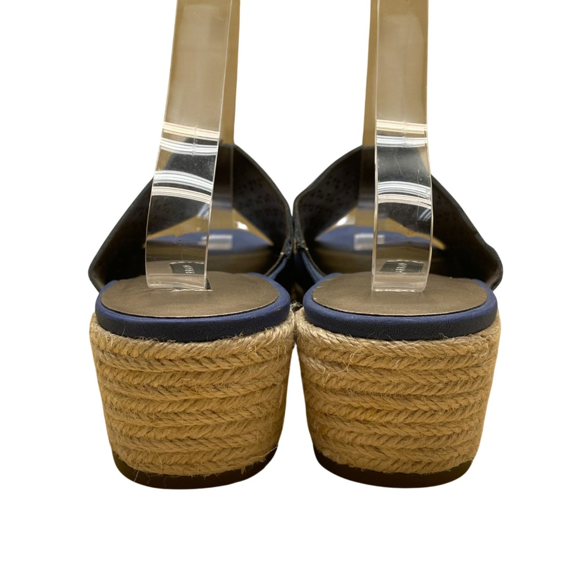 Array Women’s Blue Perforated Espadrille Wedge Sandals Size 10N