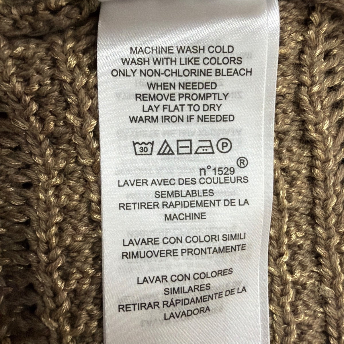 Lauren Ralph Lauren Womens Tan Textured Knit Sweater Relaxed Fit Sz L