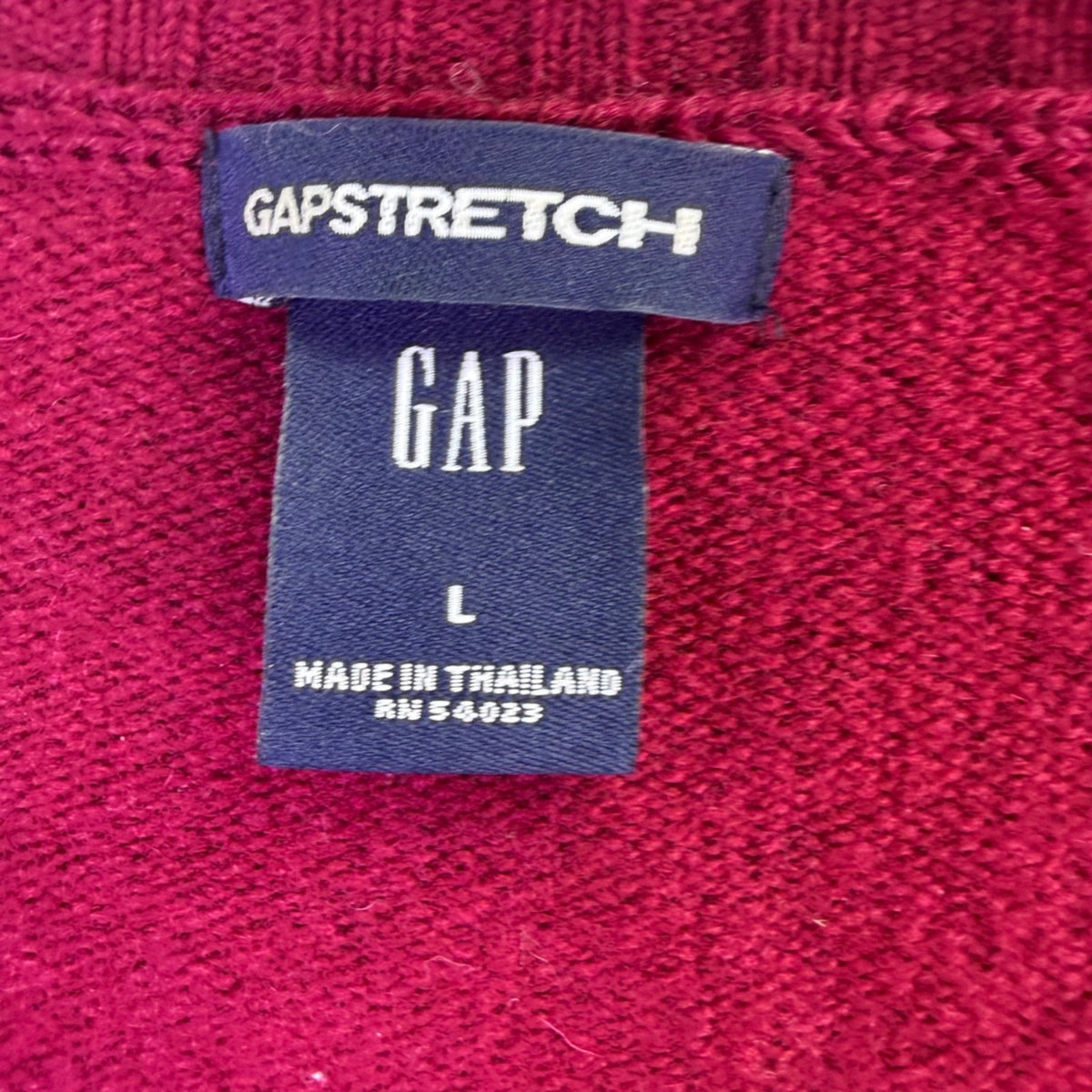 Gap Womens Red Wool V-Neck Sweater Stretch Fit Simple Design Durable Warm Sz L