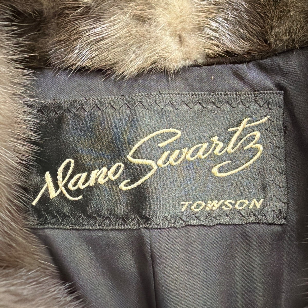 Mano Swartz Womens Brown Mink Fur Jacket Tie Waist Coat