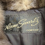 Mano Swartz Womens Brown Mink Fur Jacket Tie Waist Coat