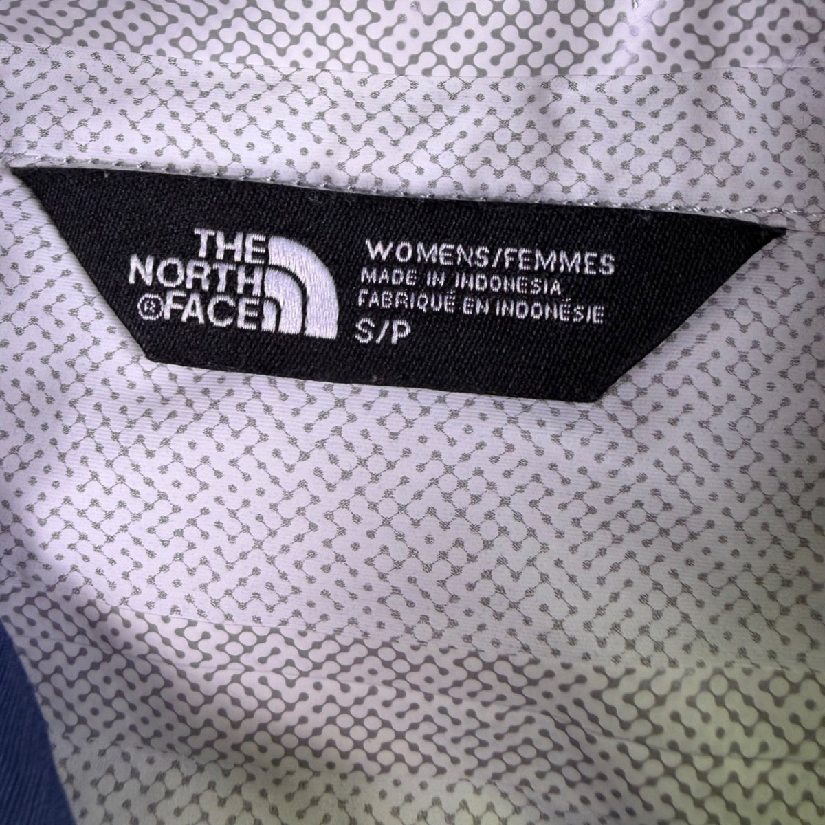 The North Face Womens Blue Hooded Lightweight Jacket Water-Resistant Size S