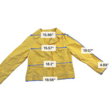 Ann Taylor Loft Womens Yellow Button Front Jacket With Pockets Size 4P