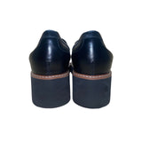Naturalizer Women’s Black Leather Loafers Slip-On Heeled Semiformal Shoes Sz 7.5