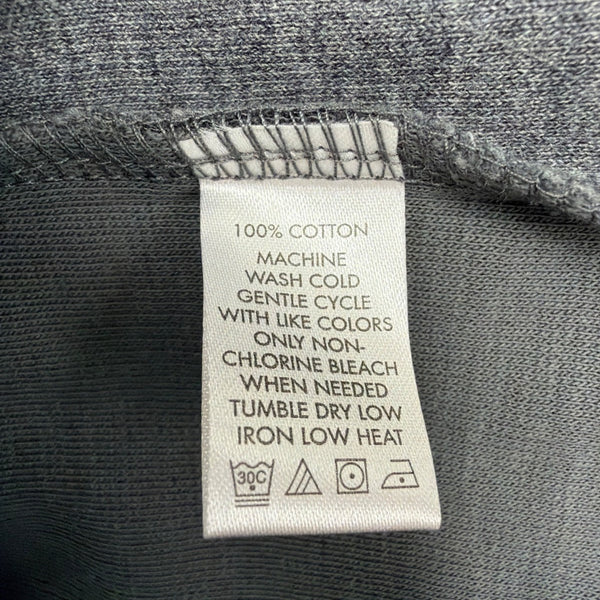Calvin Klein Mens Medium Grey Cotton V-Neck Liquid Rib Long Sleeve Sweater Sz XL