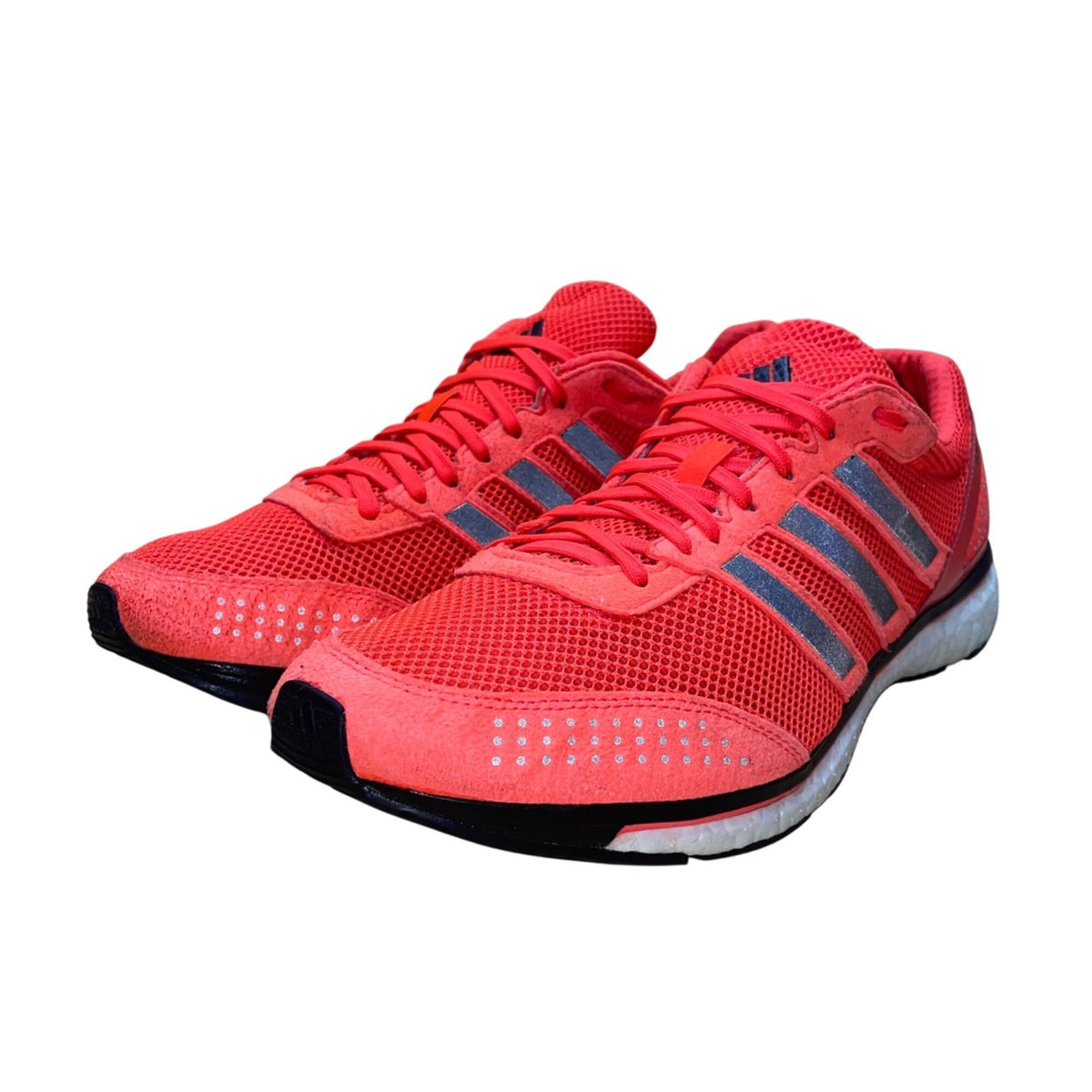 Adidas Men’s Solar Red Mesh Adios Boost Endless Energy Running Shoes Size 12.5