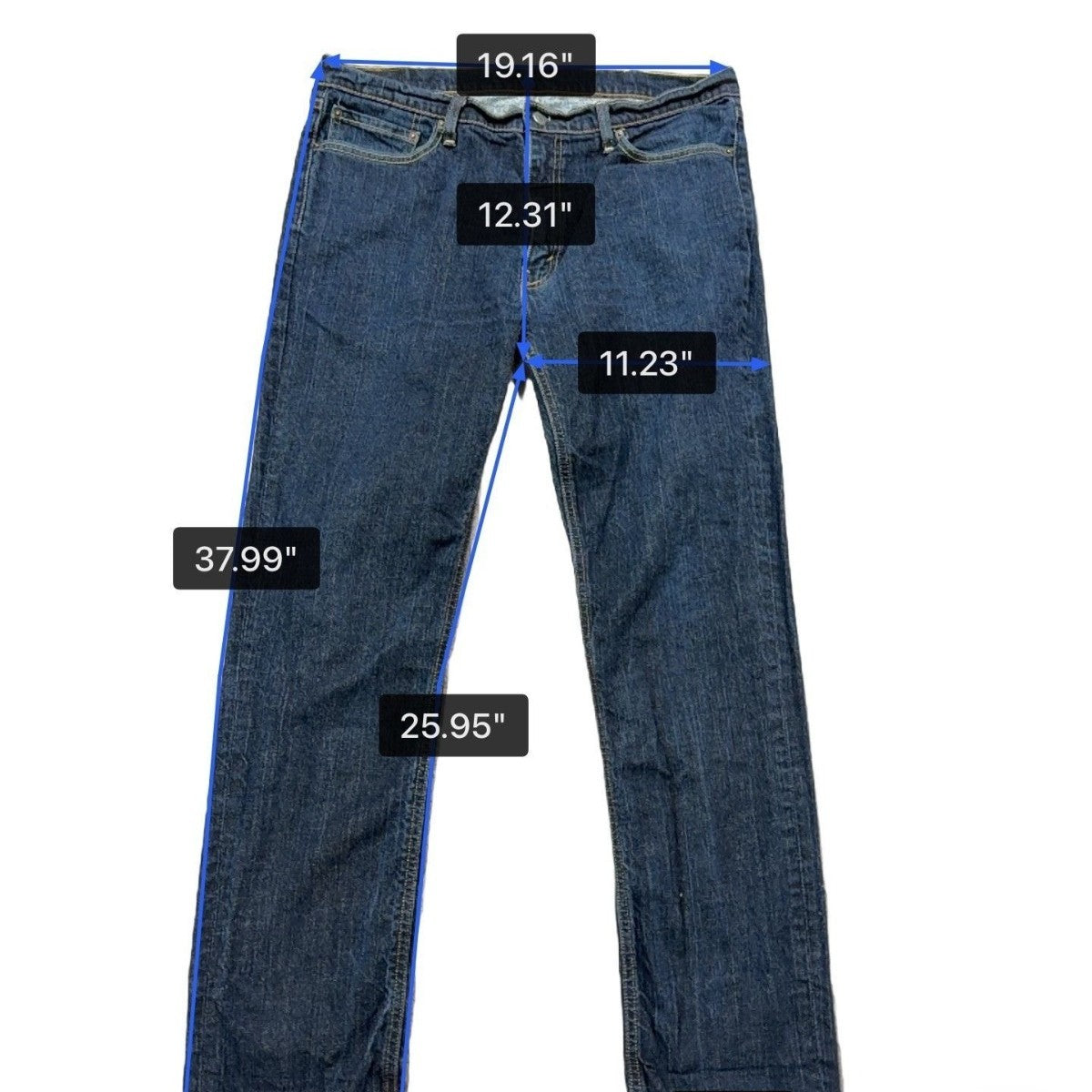 Levis Mens Blue Denim 541 Jeans Mid-Rise Classic Style Size 38x34