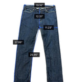 Levis Mens Blue Denim 541 Jeans Mid-Rise Classic Style Size 38x34