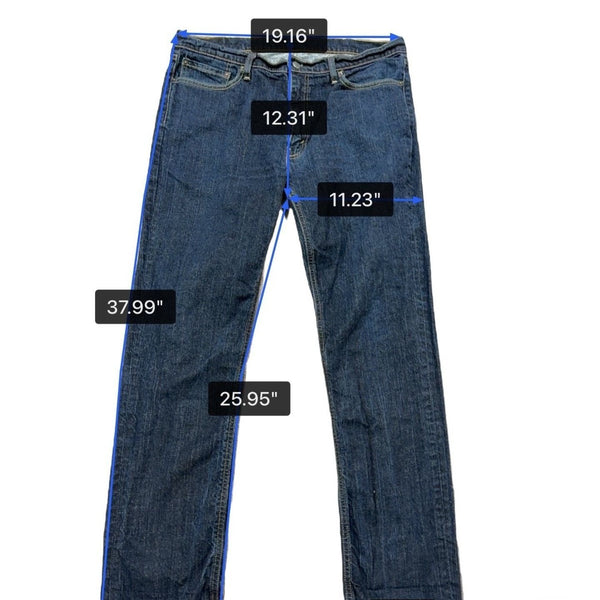 Levis Mens Blue Denim 541 Jeans Mid-Rise Classic Style Size 38x34