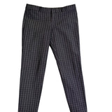 Banana Republic Womens Black Gray Dress Pants Windowpane Print Size 10