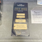 Solid Brass Black Genuine Bonded Leather Password Lock Executive Briefcase