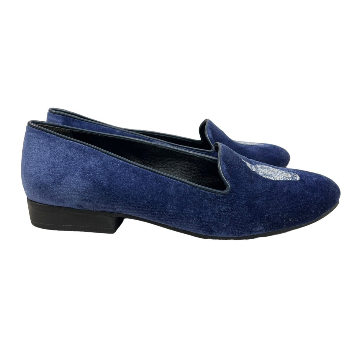 Jack Rogers Women’s Blue Velvet Loafers Sz 9.5M (EU 41) NWOB