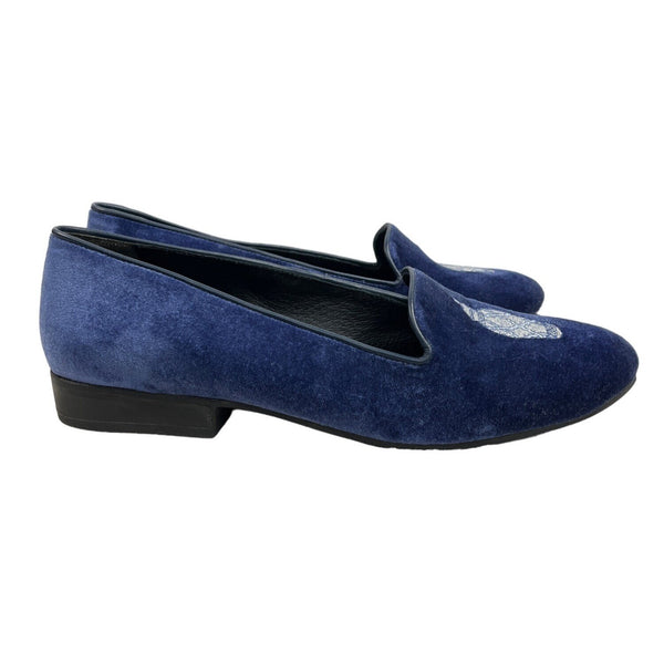 Jack Rogers Women’s Blue Velvet Loafers Sz 9.5M (EU 41) NWOB
