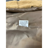 Women's Sand Brown Faux Fur Vest Qiye Size M, hook and eye clousure